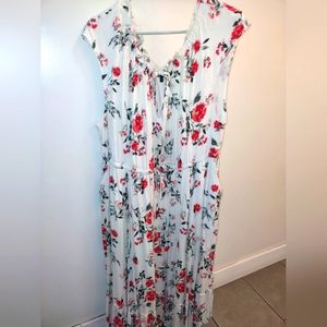 Torrid Red & White Floral Dress